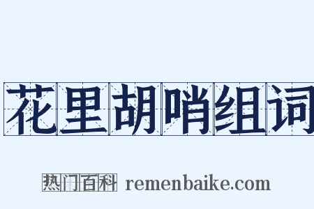 花里胡哨组词是什么意思的图片